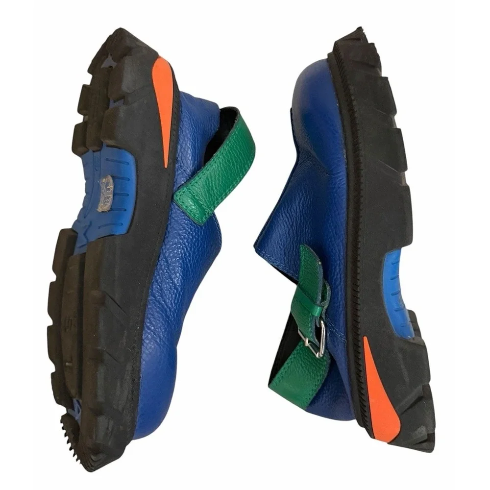 E8 Miista Ota Slingback Clogs Blue/Green Women's Size 39 (US W 9)